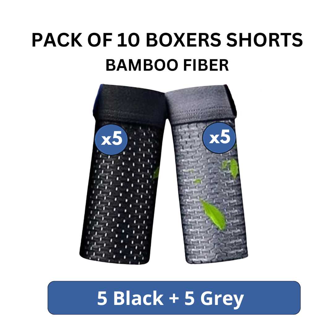 Booboxer - Bambusfiber boxershorts sæt med 10